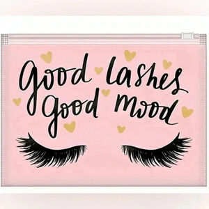 2 Zip Lock Plastic Cute Cosmetic Pouch - Makeup Travel